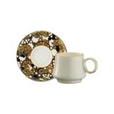 1453 Burçlar Geometrik Gold Kahve Fincan Takımı, 12 Parça, Renkli, 90 ml