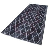 148x358 cm Geometrik Halı Mor Geometrik Yün El Dokuma Modern Geometrik Etnik Eskitme Desenli Boho Oturma Odası Salon Yolluk Koridor Mutfak Halısı