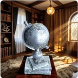 14cm-25cm ebatlarında kırılmaz polyester,kitap üstü dünya biblosu ab-5008b