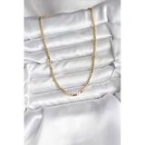 14K Gold Renk Kaplama Ezme Yılan Zincir Model Cm Kadın Kolye -1492