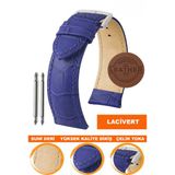 14mm-16mm-18mm-20mm-22mm-24mm-26mm-28mm saatlerle uyumlu soft deri saat kordonu kayışı al11-kb-l - 26 mm - Lacivert