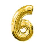 14Süs 6 Rakam Gold Folyo Balon Sayılı Balon 100 Cm Dev Boy