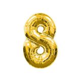 14Süs 8 Rakam Gold Folyo Balon Sayılı Balon 100 Cm Dev Boy