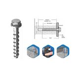 14X100 Beton Vidası-5'Li Paket