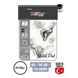 14X20 CM A5 eskiz kara kalem çizim defteri 90 gr TELLİ 40 sayfa HERBOY