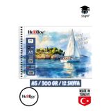 14X20 CM A5 sulu boya eskiz kara kalem çizim defteri 300 gr TELLİ 12 sayfa HERBOY