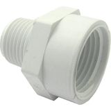 15-1635 Pvc Hortum Adaptörü, 3/4 Inç Dişi Hortum Dişi ve 1/2 Inç Erkek Boru Dişli, Beyaz