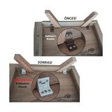 15 Ad. Siyah Plastik L Gönye Köşebent 25X25X30MM - Mobilya Dolap Raf Çekmece Sehpa Birleştirme Sabitleme Montaj Bağlantı Aparatı - Option-1