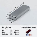 15 Adet 20Mm X 6Mm X 3Mm Köşeli Güçlü Neodyum Mıknatıs