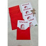 15 Adet Kırmızı Zarf Noel Baba Mutlu Yıllar Kartı - Yılbaşı Hediye - Hediye Paketleme - 9x7