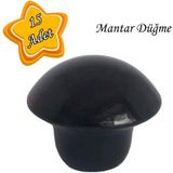15 Adet Siyah Mantar Düğme Kulp Mobilya Çekmece Dolap Kapak Kulbu Metal Kulp Aksesuarları Vidalı