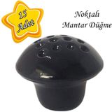 15 Adet Siyah Noktalı Mantar Düğme Kulp Mobilya Çekmece Dolap Kapak Kulbu Metal Kulp Aksesuarları Vidalı