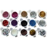 15 Adet Tırnak Süsleme Seti Kalıcı Oje Tırnak Sim Glitter Sim Glitter, Takma Tırnak Epoksi Reçine A6