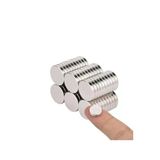 15 Adet Yuvarlak Neodyum Mıknatıs, 10X2 Mm, Güçlü Çekim