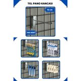 15 cm - 100 Adet Tel Pano Kancası Raf Askısı - Açık Gri