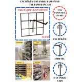 15 cm - 50 Adet Cnc Büküm Dayanıklı Yapı 15 cm Siyah Tel Pano Kancası - 0,5