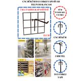 15 cm - 50 Adet CNC Büküm Dayanıklı Yapı 15 cm Siyah Tel Pano Kancası