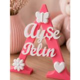 15 cm Kişiye Özel Harf İsim Dekoru | Bebek ve Çocuk Odası İsim Süsü | Tek Parça Üretim(Ekleme ve ya Yapıştırma Yok)