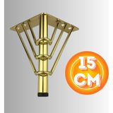 15 cm Metal 3 Telli Koltuk Ayağı Mobilya Ayağı Ünite Ayağı Konsol Ayağı Puf Berjer Ayağı - Gold