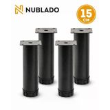 15 Cm Siyah Mobilya Ayağı 4’Lü Set Ayarlanabilir Tabanlı Metal Dolap Masa Ayağı