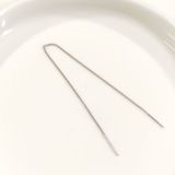 15 CM UZUN ZİNCİR TEKLİ GÜMÜŞ KÜPE - RODYUM BEYAZ