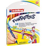 15 Funtastıcs Çocuklar Için Ince Uçlu Keçeli Kalem 12'li Set - 1 mm Yuvarlak Uç