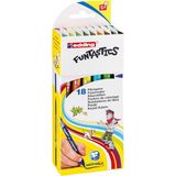 15 Funtastıcs Çocuklar Için Ince Uçlu Keçeli Kalem 18'li Set - 1 mm Yuvarlak Uç