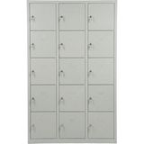 15 Gözlü Metal Emanet Dolabı 118X40X170