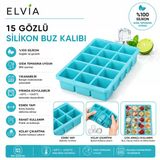 15 Gözlü Silikon Buz Kalıbı
