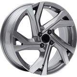 15 Inç 4X100 Clio Icon Linea Fiorino I20 Uyumlu Gun Metal Elmas Kesim Jant Modeli Renault Fiat Hyundai ( 4ADET) - Black