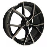 15 İnç 5X112 Golf Jetta Caddy Passat Uyumlu Jant Takımı 6.5 X 15 Bk-5801 5X112 Et35 57.1 Black Machıned Xl