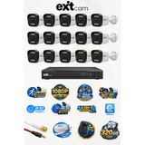 15 Kameralı Güvenlik Kamera Seti 2Mp 1080P Full Hd Ahd – 320Gb Hdd, Renkli Gece Görüşü, Yüz Ve Araç Algılama