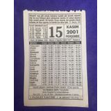 15 Kasim 2001 Takvim Yapragi - Nostalji Koleksiyonluk Takvim Yapragi