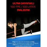 15 KG Kırmızı Barfiks Direnç Bandı – Orta Sert Kas Geliştirme Pilates Fitness Lastiği