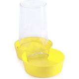 1,5 L Hazneli Plastik Kedi-Köpek Mama ve Su Kabı 1,5 Lt Yuvarlak Sarı Plastik - Ahşap