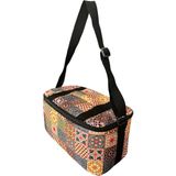 15 Lt Otantik Desenli Termal Soğutucu Çanta -Sıcak Soğuk Tutan Yalıtımlı Outdoor Kamp Piknik Buzluk - Sarı