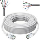 15 Metre Cat6 Internet Kablosu Yüksek Hız 1000 Mbps Açık Gri