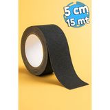 15 Metre Merdiven Zemin Kaydırmaz Bant (5 cm x 15 Metre) Yapışkanlı Kaymaz Bant Siyah