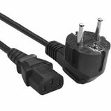 1,5 metre Pc Güç Kablosu | 3x1.0mm² | C13 – Erkek Topraklı Fiş | 220V | Bilgisayar – Monitör Uyumu