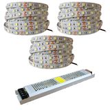 15 Metre Şerit LED Günışığı Renk + 12v 16.5 Amper 200 Watt LED Trafo - 3 Dirençli Double Pcb - Oturma Odası, Yatak Odası ve Mutfak için Gizli Aydınlatma