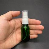 15 Ml Yeşil Cam Şişe Beyaz Spreyli , 15Cc Yeşil Spreyli Boş Şişe x 6 Adet
