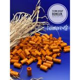 15 mm Kesme Boru Ahşap Boncuk (50 Gram 100 Adet) Delik Çapı 3 mm Makrome Tasarım Takı Bileklik - 34 Turuncu