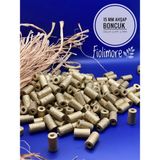 15 mm Kesme Boru Ahşap Boncuk (50 Gram 100 Adet) Delik Çapı 3 mm Makrome Tasarım Takı Bileklik - Altın Sarı