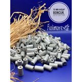 15 mm Kesme Boru Ahşap Boncuk (50 Gram 100 Adet) Delik Çapı 3 mm Makrome Tasarım Takı Bileklik - Gümüş Gri 119