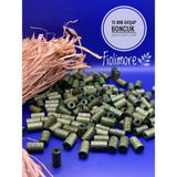 15 mm Kesme Boru Ahşap Boncuk (50 Gram 100 Adet) Delik Çapı 3 mm Makrome Tasarım Takı Bileklik - Haki