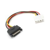 15 pin sata erkek 4 Pin Molex dişi power çevirici 30cm