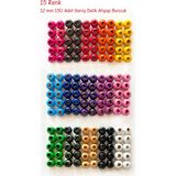 15 Renk Ahşap Boncuk | Etkinlik Materyalı | Renk Eşleştirme | Motor Gelişimi | 12MM | 150 Adet