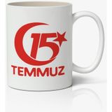 15 Temmuz Baskılı Kupa Bardak Baskılı Kahve Kupa Bardak-1