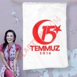 15 Temmuz Bayrağı 100x150 Tek Kat Raşel