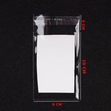 150 Adet 8X15 cm Bantlı Yapışkanlı Şeffaf Opp Jelatin Poşet ( 8X10*5) - 8cmx15cm